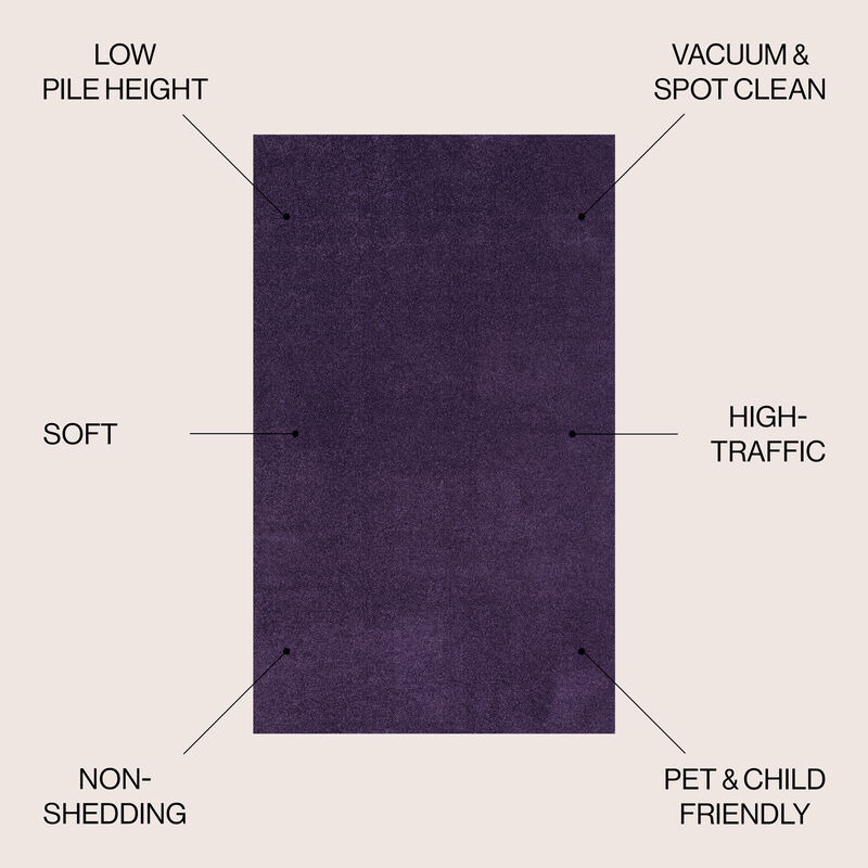 Haze Solid Low Pile Area Rug