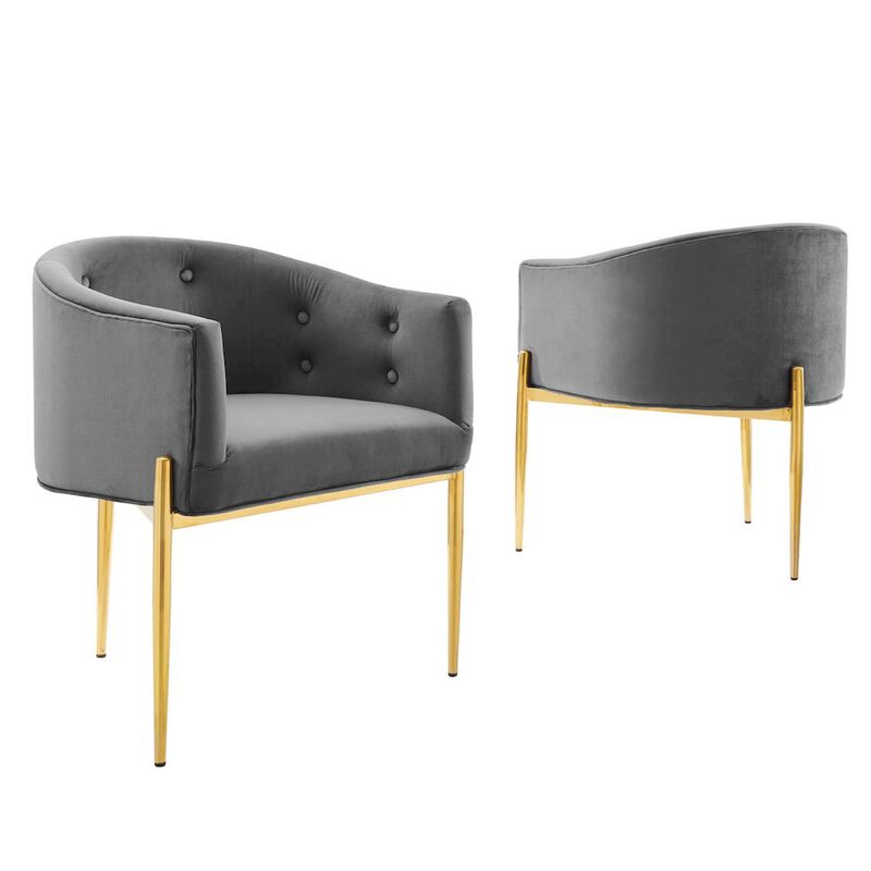Savour Tufted Performance Velvet Accent Chairs Set of 2 image number 0
