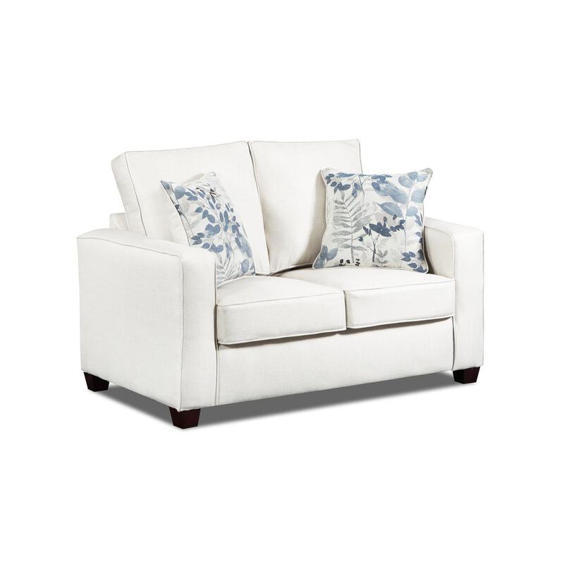 American Furniture Classics Living Room Relay Mist Loveseat with Two Throw Pillows