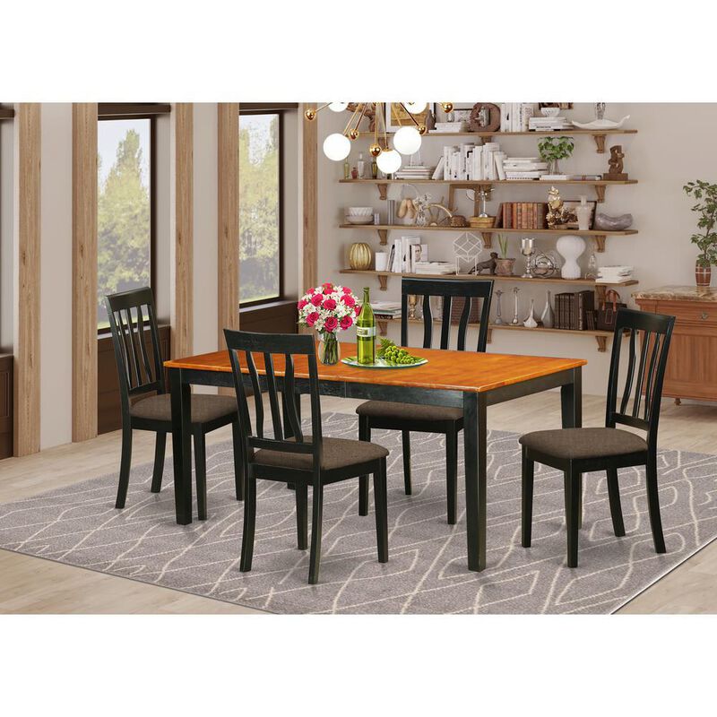 5 PC Kitchen Table set-Dining Table and 4 Wooden Kitchen Chairs