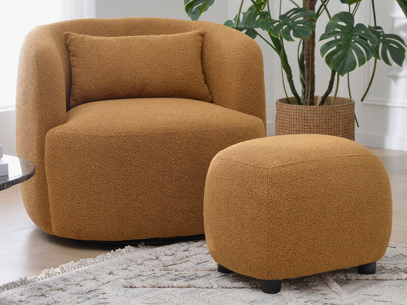 Elmer Boucl&eacute; Ottoman image number 1