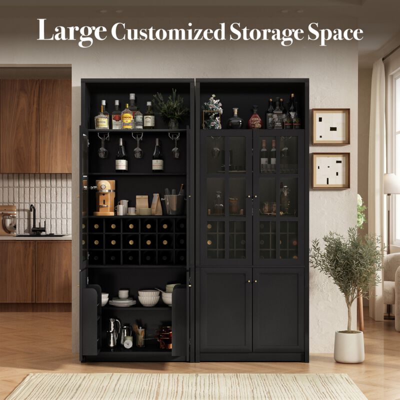 Ritci 78.74" Tall Wine Bar Cabinet image number 6