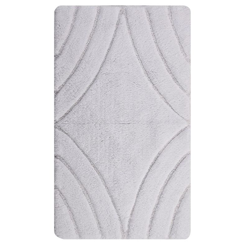 Knightsbridge Diamond 220 GSF Non Skid Back Bath Rug 21" x 34" - Aqua