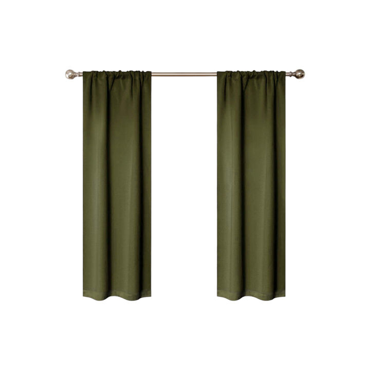 Blackout Curtain Set of 2, Solid Window Drapes for Bedroom and Living Room