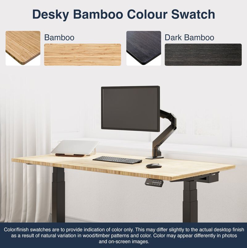 Desky Dual Bamboo Sit Stand Desk image number 7