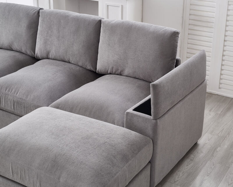 Monind U-Shaped Sectional Sofa image number 5