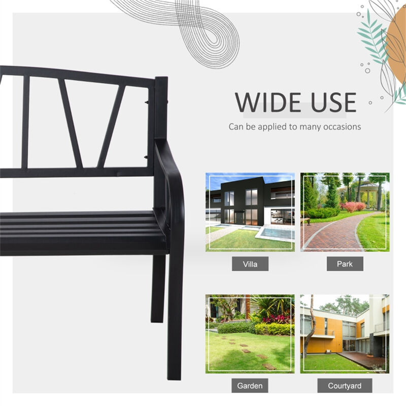 Weather-Resistant Outdoor Bench, Decorative and Functional Seating for Garden or Patio image number 4