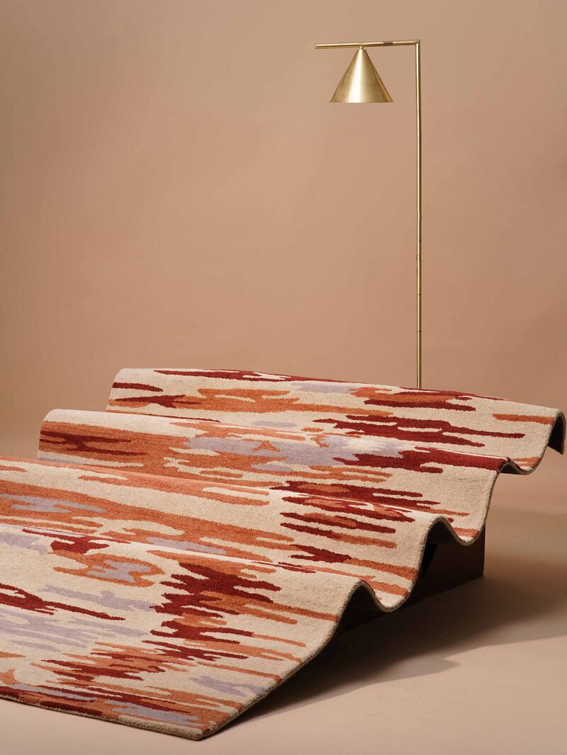 RUGSOTIC CARPETS HAND TUFTED WOOL ECO-FRIENDLY AREA RUGS  - Rectangle Shape, Size, Abstract Modern Design, High Pile Thick Handmade Area Rugs for Living Room, Bed Room (K00S14) image number 1