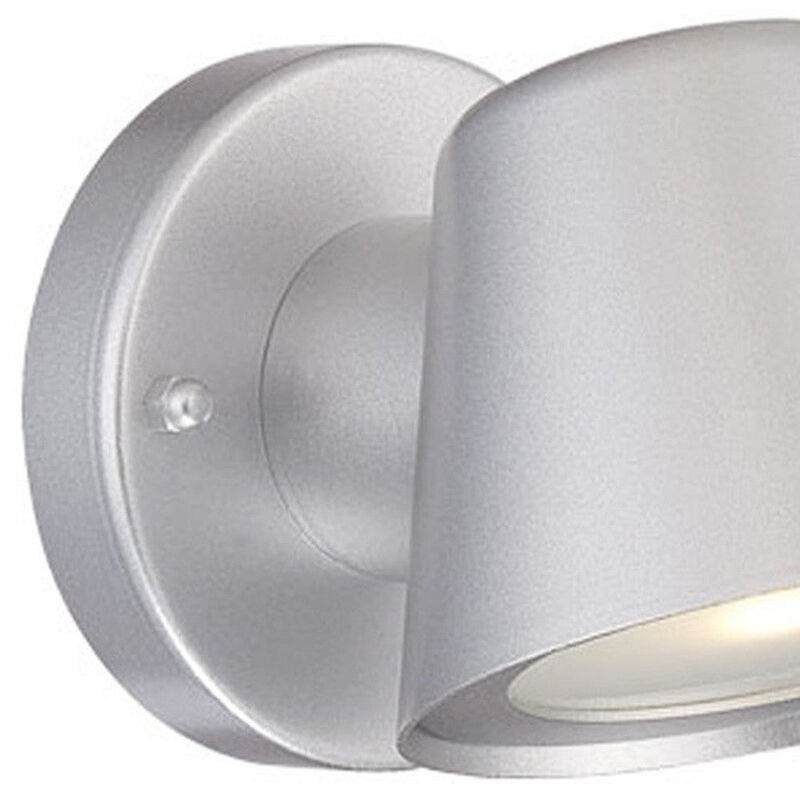 Homezia Brushed Silver LED Short Cone Wall Light