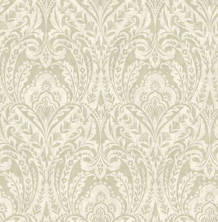 Berkshire Beige Damask Wallpaper