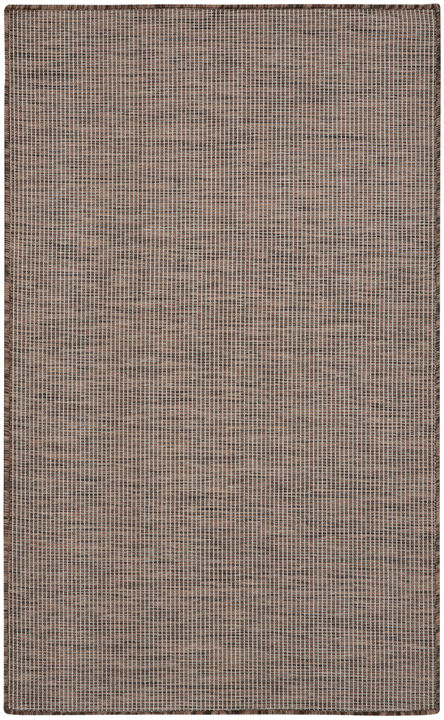 HomeRoots 3' X 5' Natural Ivory And Brown Indoor Outdoor Area Rug