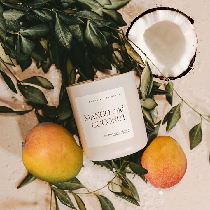 Sweet Water Decor Mango and Coconut 15 oz Soy Candle