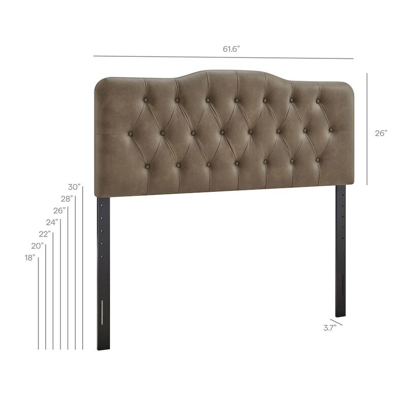 Annabel Faux Leather Queen Headboard image number 1