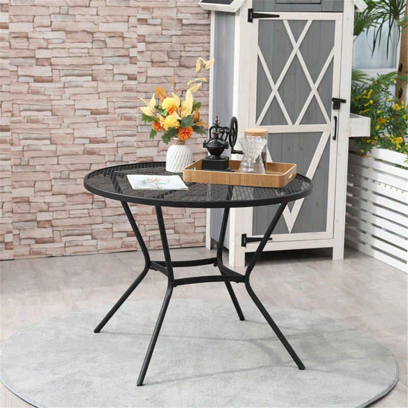 Square Outdoor Dining Table with Toughened Glass for Patio and Garden image number 2