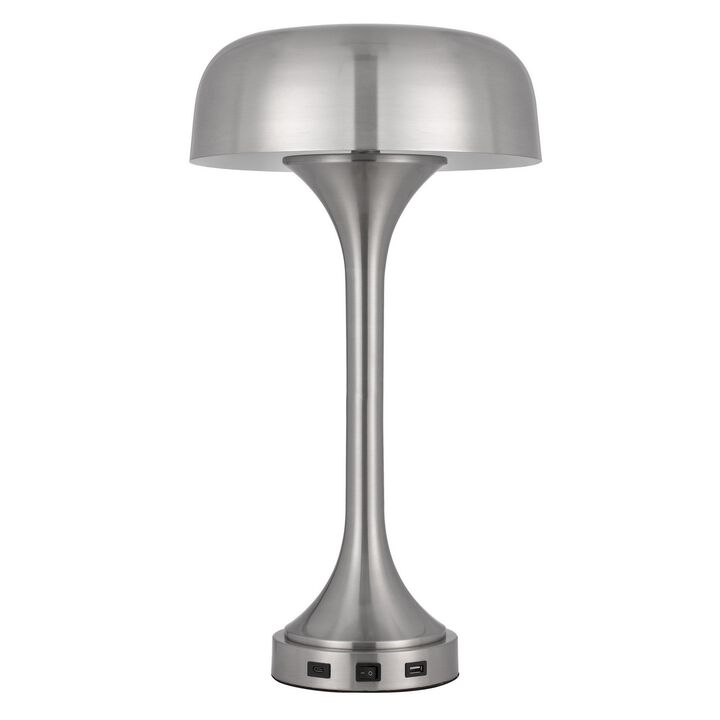 Emma 22 Inch Modern Silver Desk Lamp