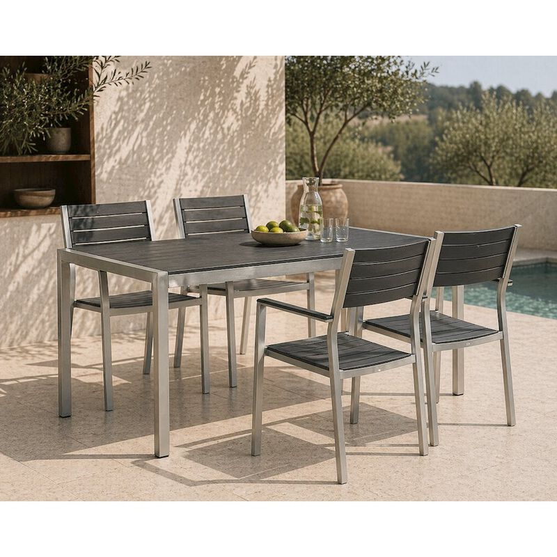 Aluminum Outdoor Dining Table with Sturdy Frame and Elegant Design image number 6