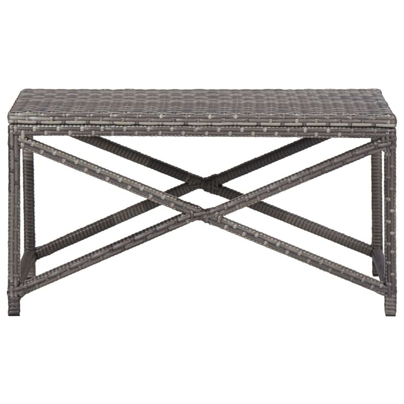 vidaXL Garden Bench 31.5" Poly Rattan Gray