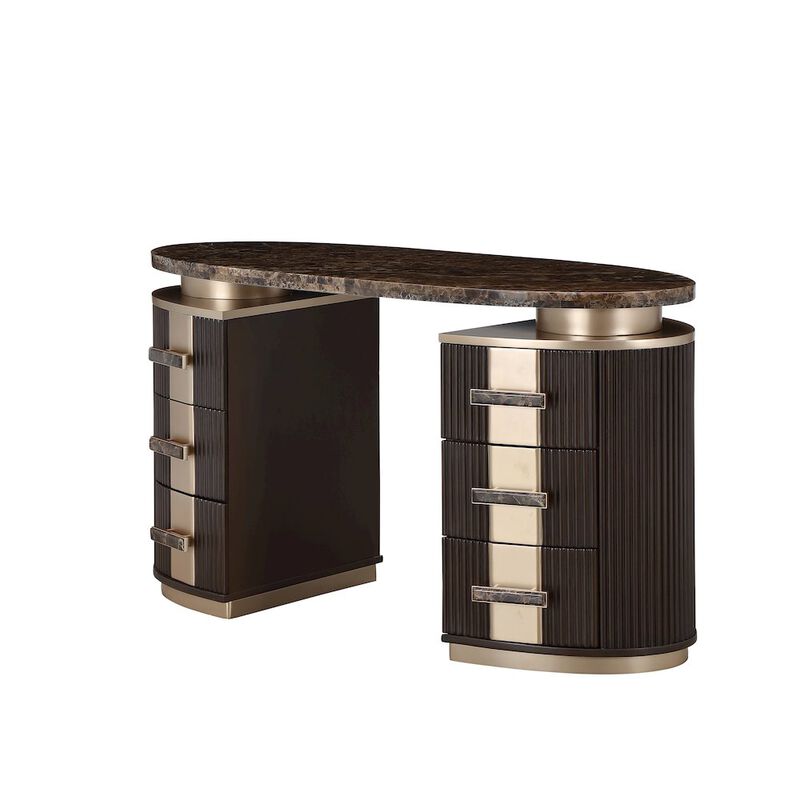 Michael Amini West Kensington Vanity - Medium Espresso