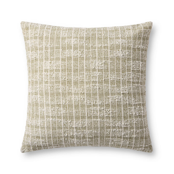 Killian Green/White 22''x22'' Pillow Cover Only