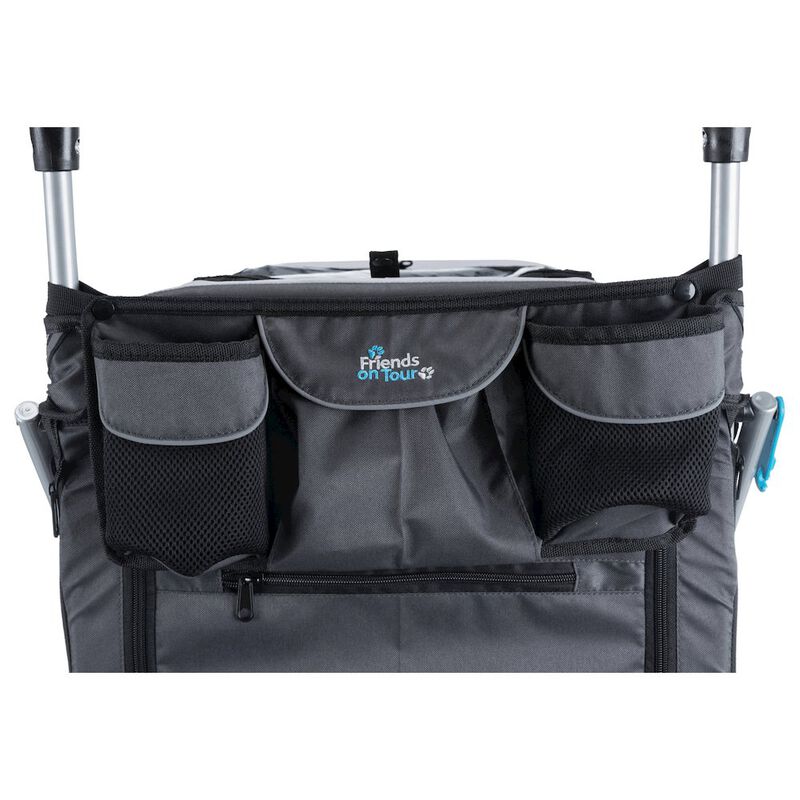 TRIXIE Quick-Fold Dog Bike Trailer, Carrier for Small Dogs up to 48 lbs, Gray image number 5