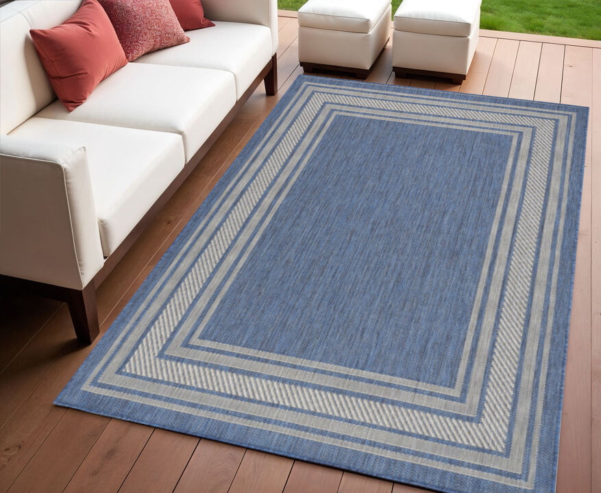 HomeRoots Geometric Indoor Outdoor Area Rug