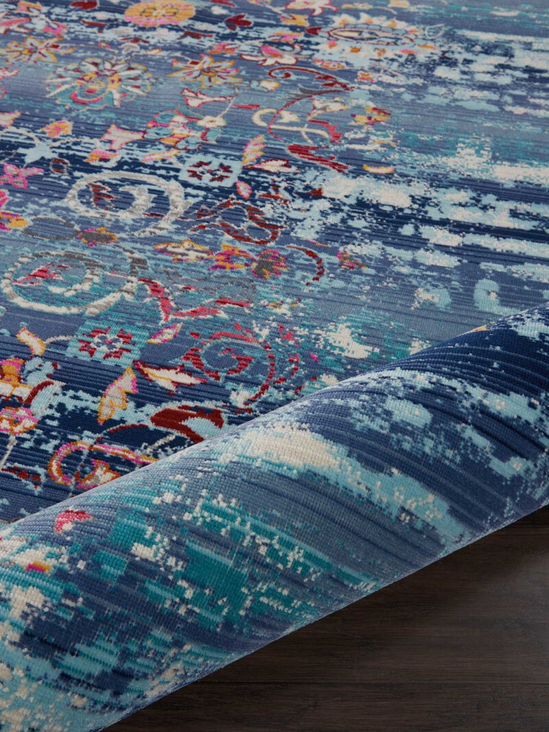 Vintage Kashan VKA02 Blue 8'10" x 11'10" Rug