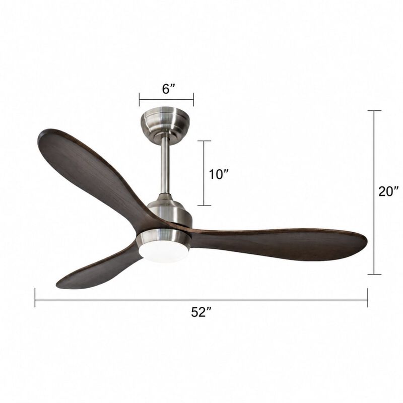 52" Quiet Reversible DC Motor Ceiling Fan image number 1