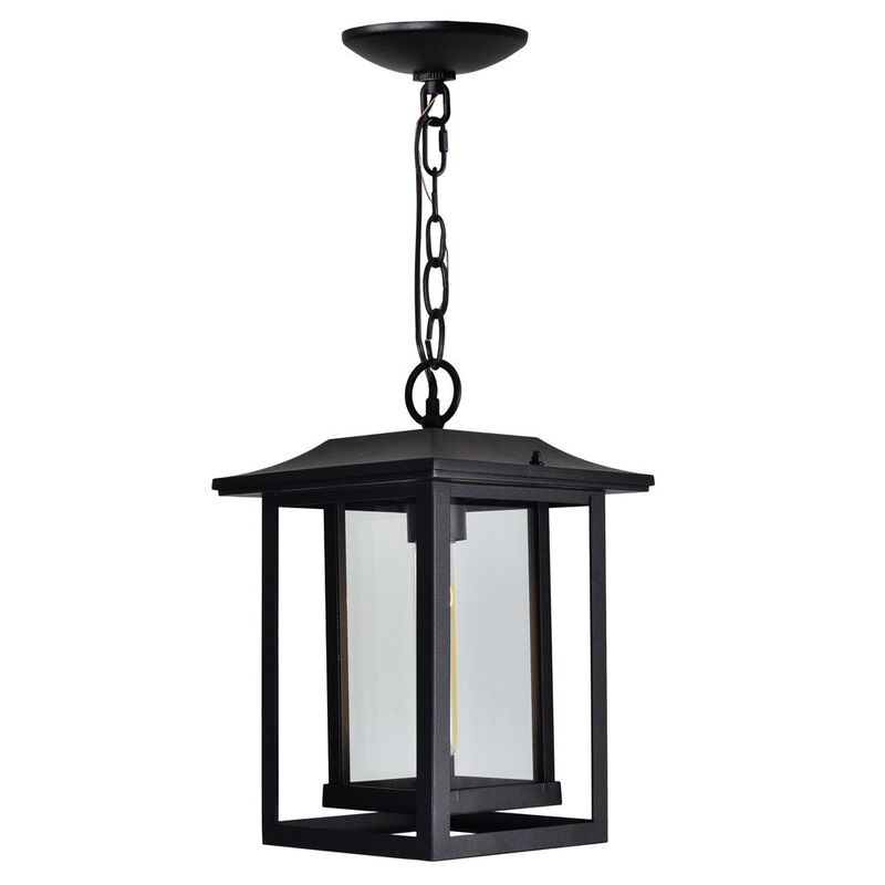 CWI Lighting Winfield 1 Light Black Outdoor Hanging Light
