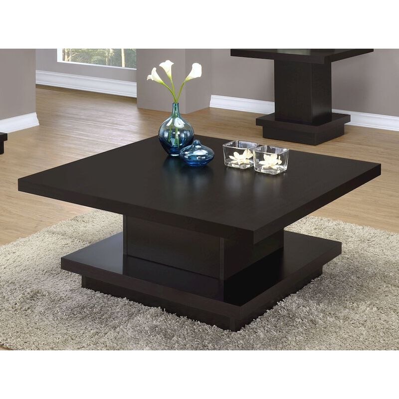 Coaster Reston Square Engineered Wood Coffee Table Cappuccino