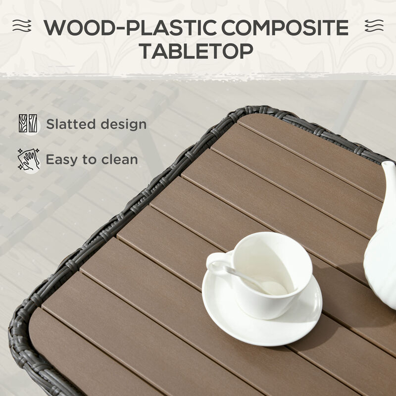 Hivvago Rattan Coffee Table with Composite Top image number 3