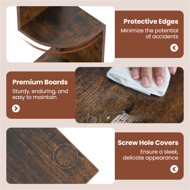 5-Layer Wall-Mounted Corner Shelf for Books and Home Decor image number 9