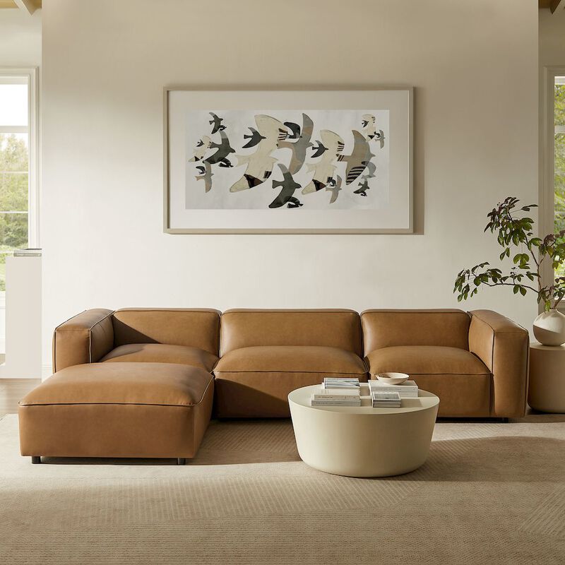 Auren 4-Piece Vegan Leather Modular Sofa Set image number 7