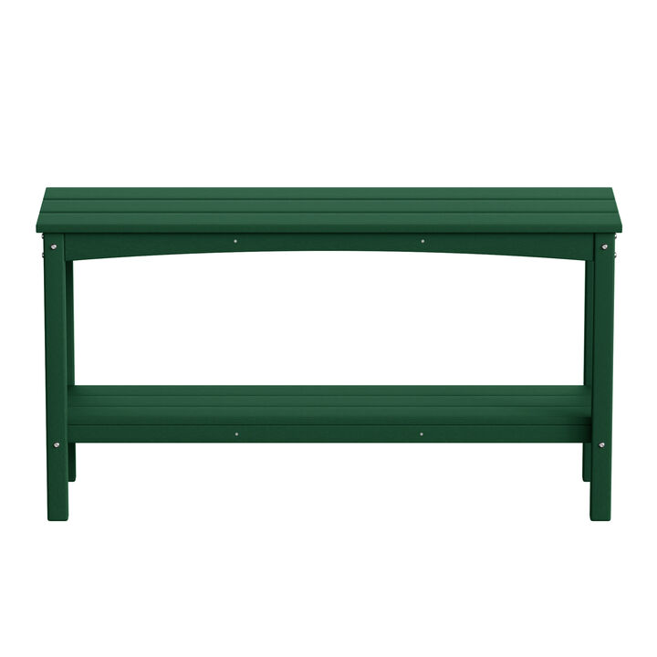 WestinTrends 55" Outdoor Patio HDPE Adirondack 2-Tier Shelf Console Table