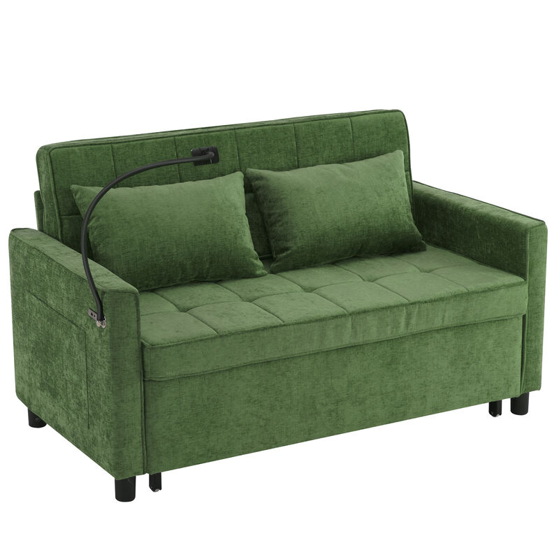 Whisen Pull-out  Loveseats, Reversible Backrest Cushion, Side Pockets, 2 USB Ports, Phone Holder image number 0