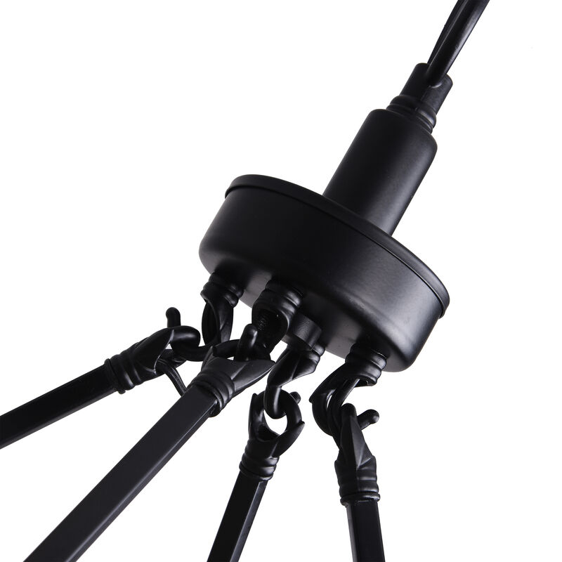 Ester Black 12-light Metal Round Chandelier image number 6