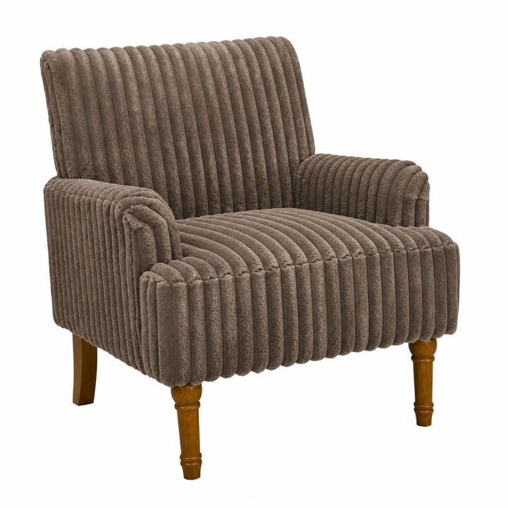 GOODSILO Modern Mid-Century Upholstered Accent Armchair with Wide Wale Corduroy and 9-Inch Solid Wood Legs for Living Room, Office, Bedroom