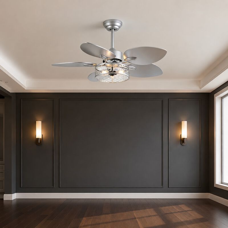 42" Indoor Ceiling Fan with Light and Remote Control image number 2