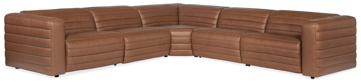 Chatelain 5-Piece Brown Power Sectional