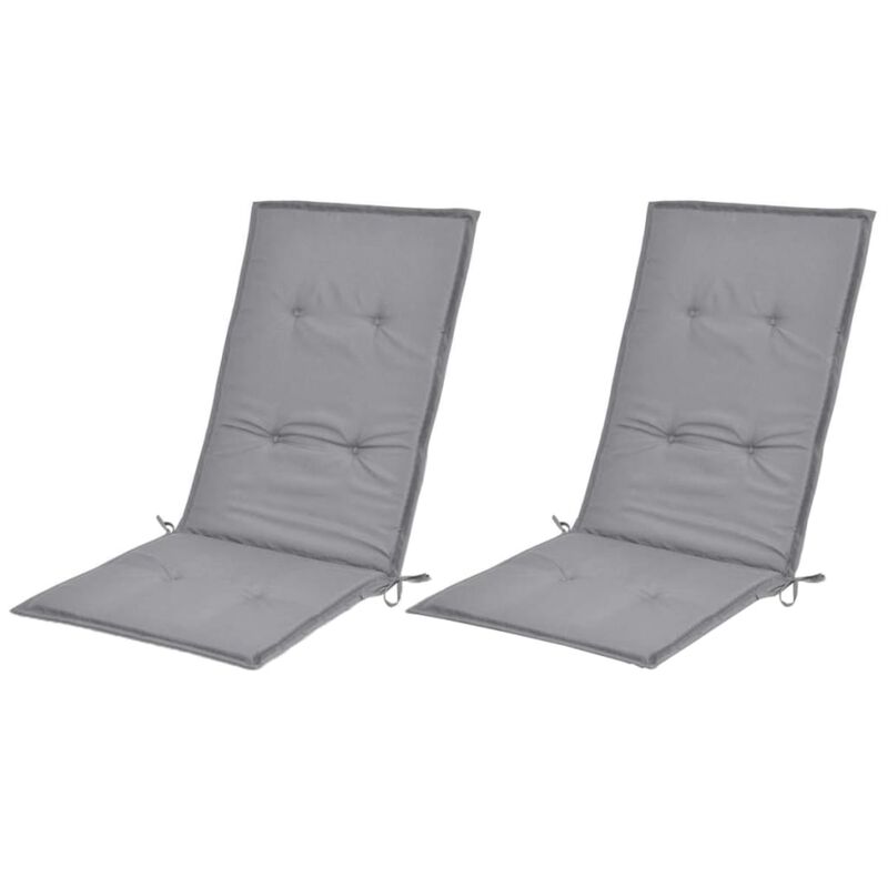 vidaXL Garden Chair Cushions 2 pcs Gray 47.2"x19.7"x1.18"
