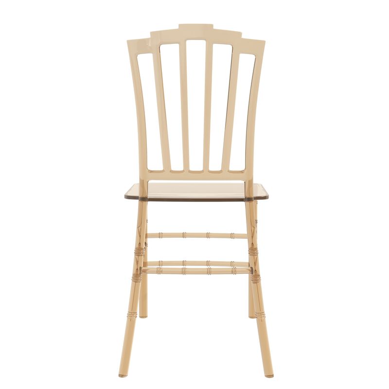 LeisureMod Synth Series Modern Dining Chair in Clear Set of 2