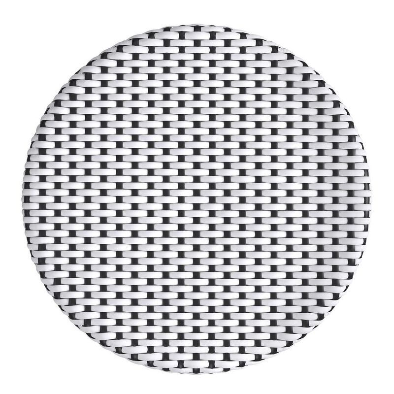 Butler Specialty Tobias 24 in. Seat Height Outdoor Rattan and Metal Backless Counter Stool