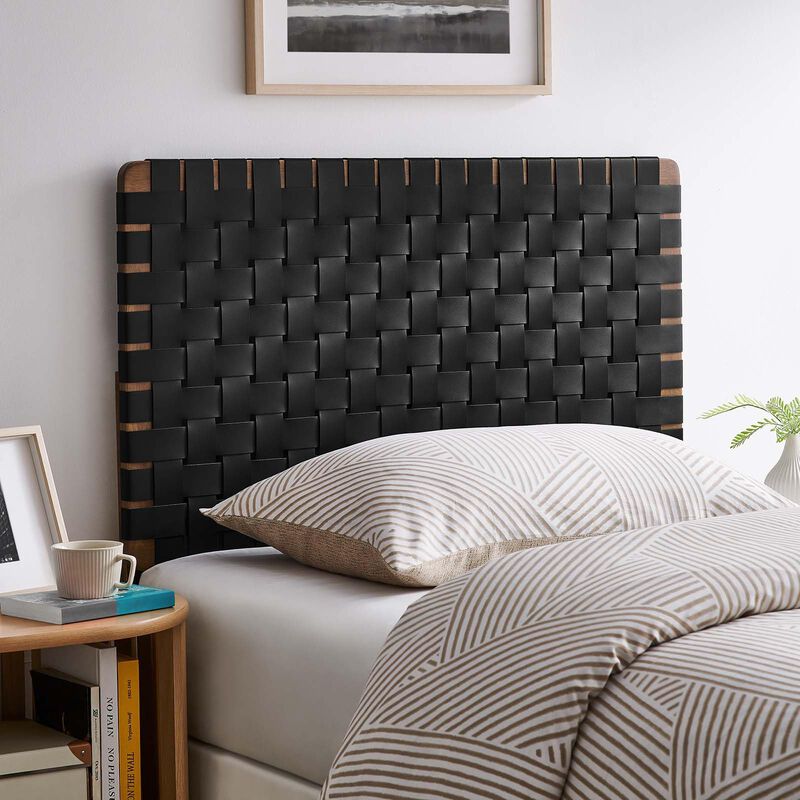 Sparta Weave Vegan Leather Twin Headboard image number 1