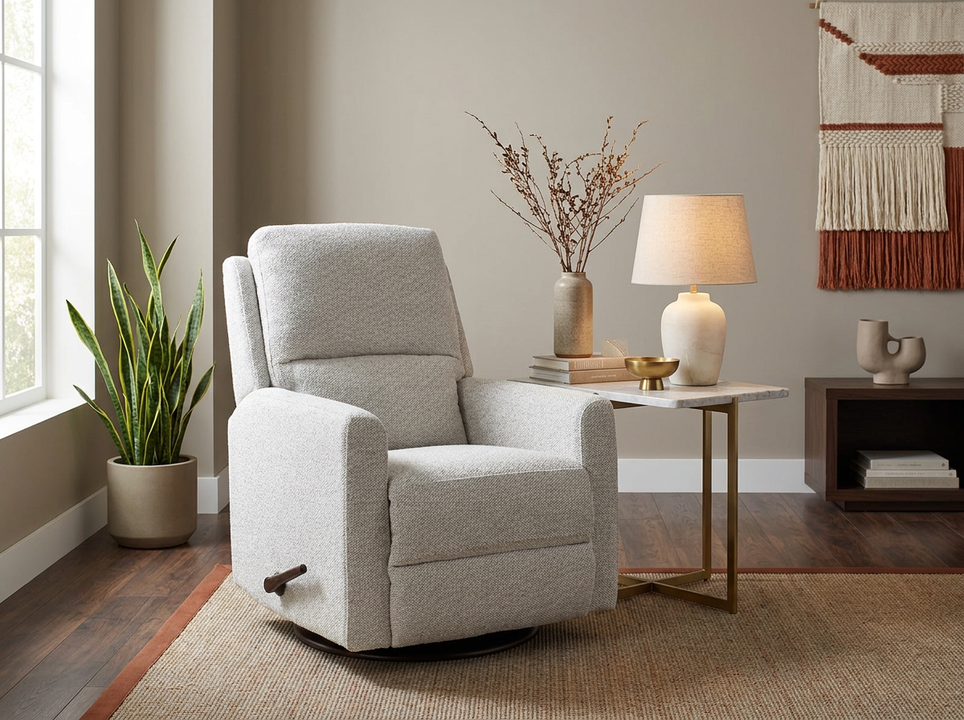 Wynne Marble Swivel Gliding Recliner