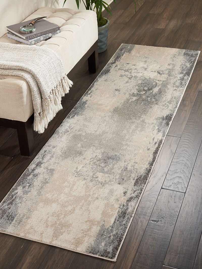 Maxell MAE13 Ivory/Gray 2'2" x 7'6" Rug