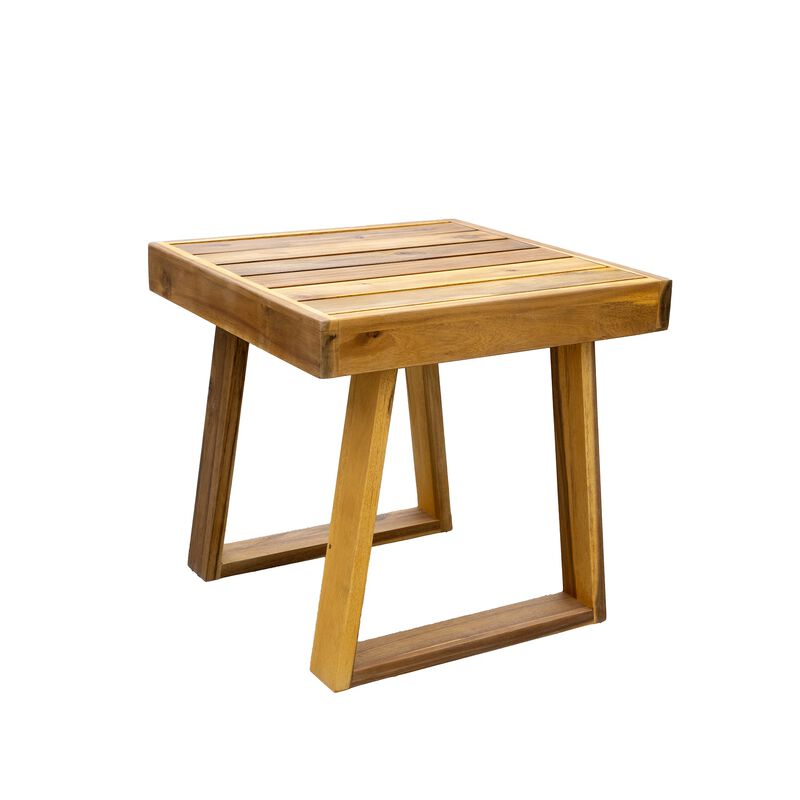 Merax Acacia Wood Outdoor Lounge Chair Seating Set