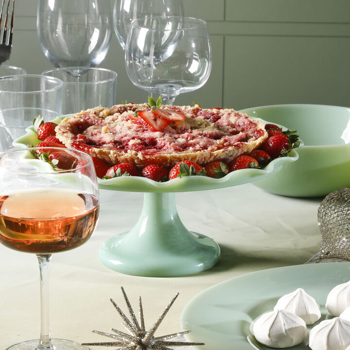 Martha Stewart Jadeite Glass Cake Stand