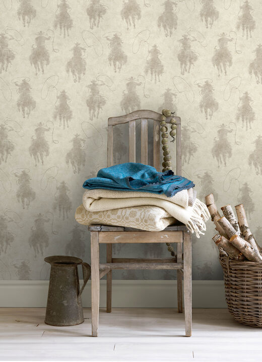 Stockman Silhouette Light Grey Wallpaper (Set of 2)