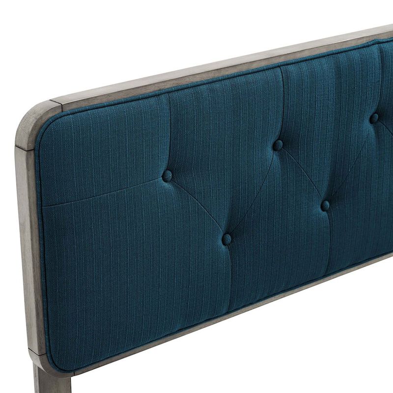 Modway Collins Tufted Twin Fabric and Wood Headboard in Gray Azure image number 3