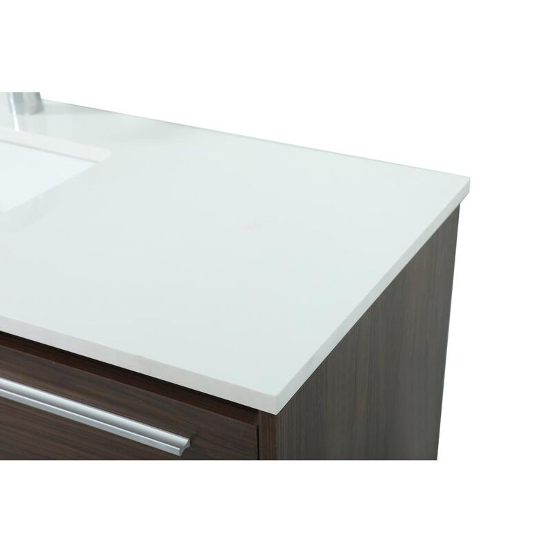 Elegant Kitchen and Bath 48 inch Single bathroom vanity in walnut