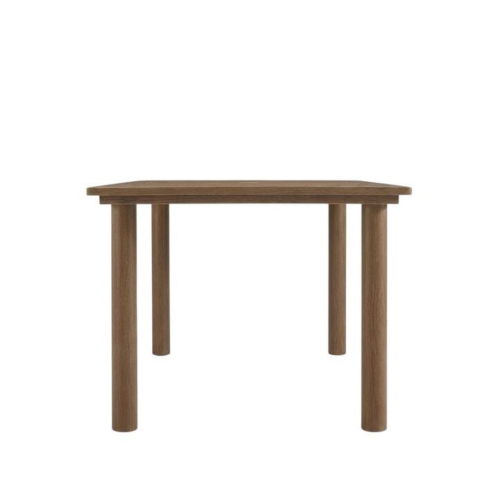 Metal Outdoor Dining Table, 76-Inch Length, Aluminum Construction